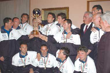 La premiazione dell'Italia